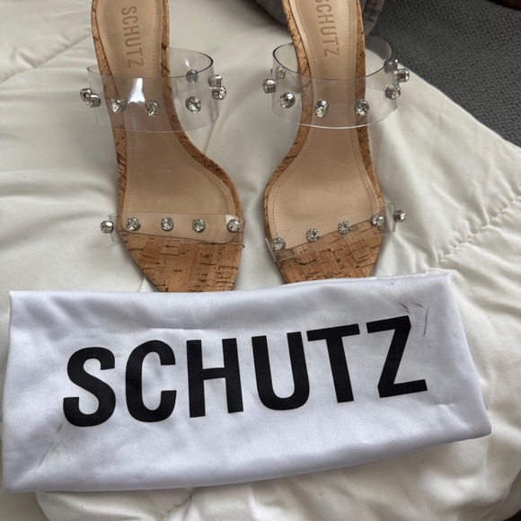 Schutz Ariella Cork Sandals - Picture 3 of 5